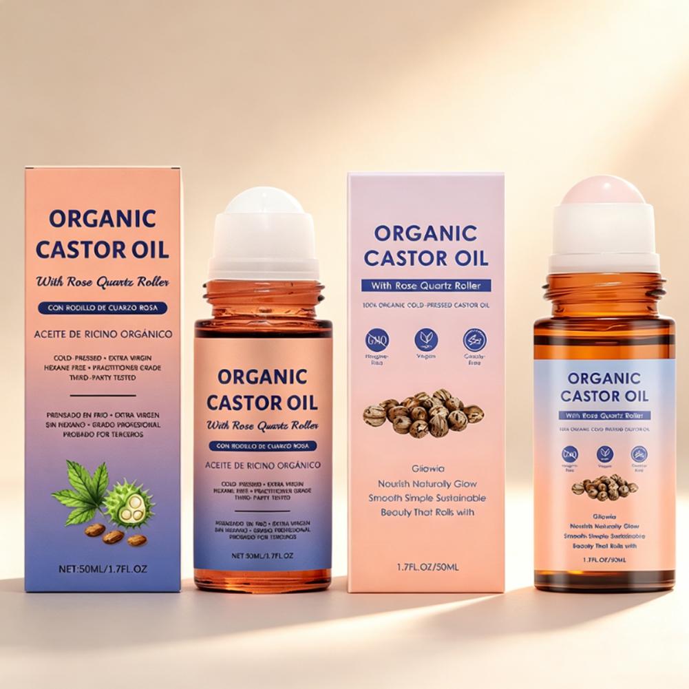 Hair Care Organic - 유기농 캐스터 오일 & 로즈쿼츠 롤러