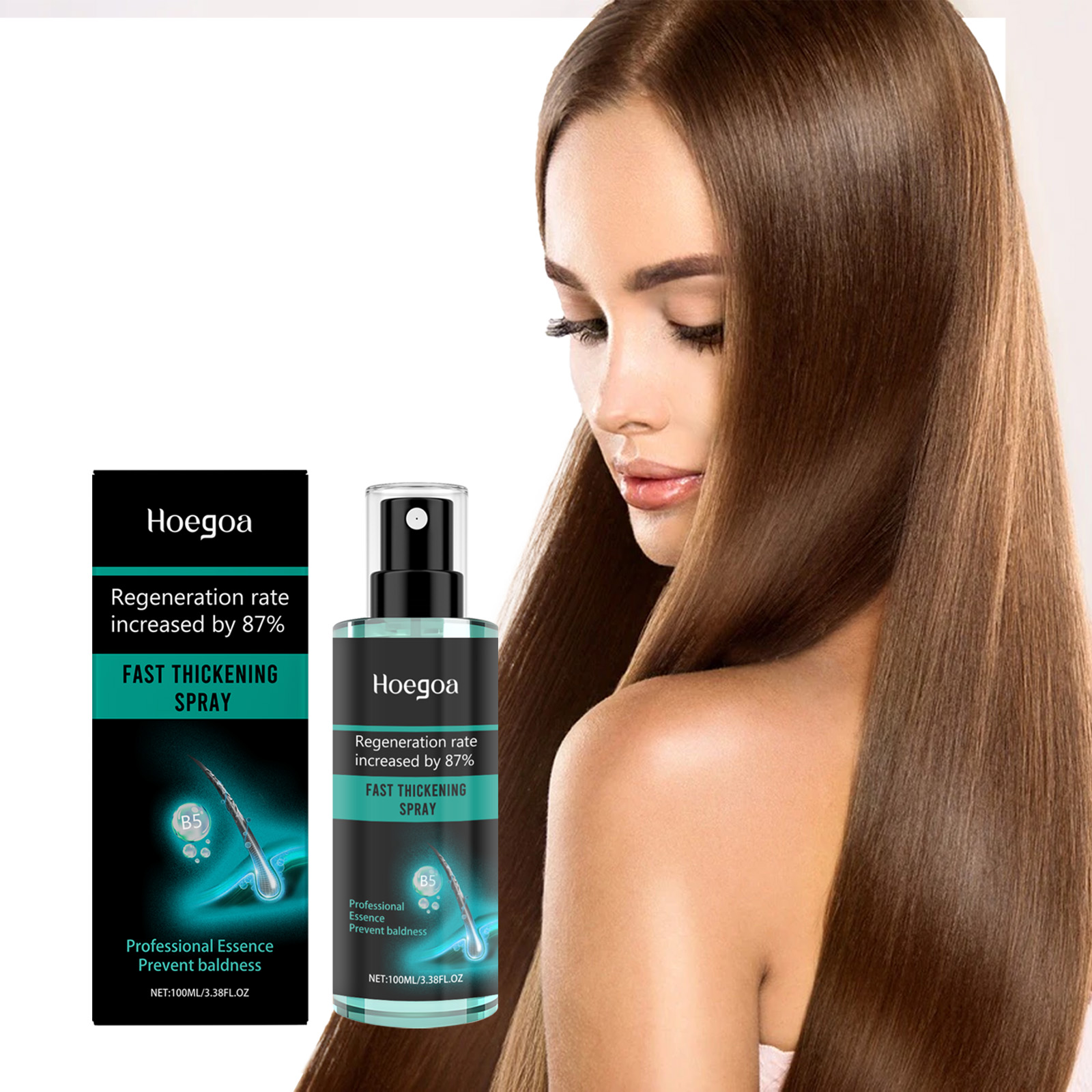 Hair Care Daily Routine - 호에고아 탈모방지 스프레이 모발 굵어짐 스프레이,