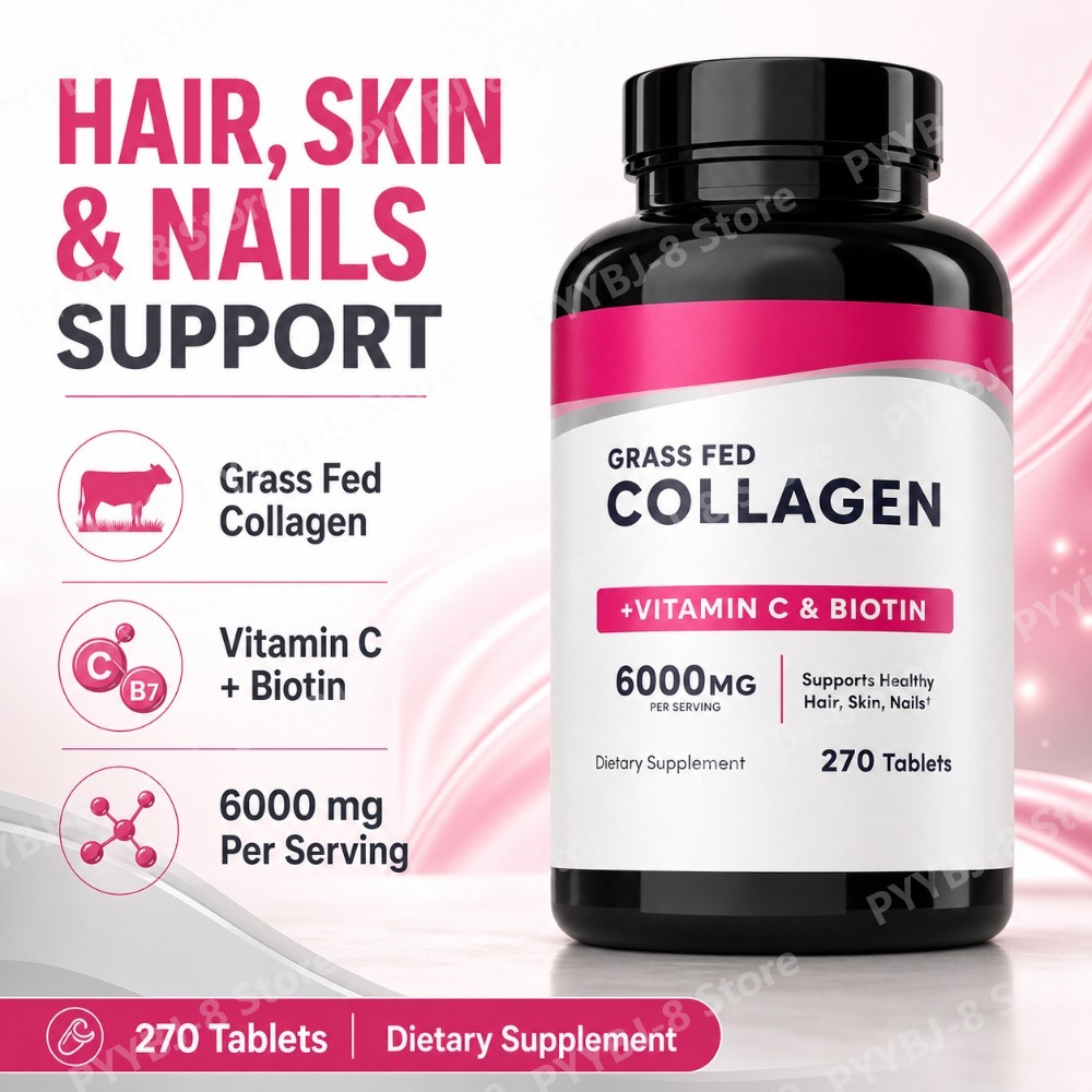Hair Care Capsule - 콜라겐 정제 6000mg 비타민 C와 비오틴