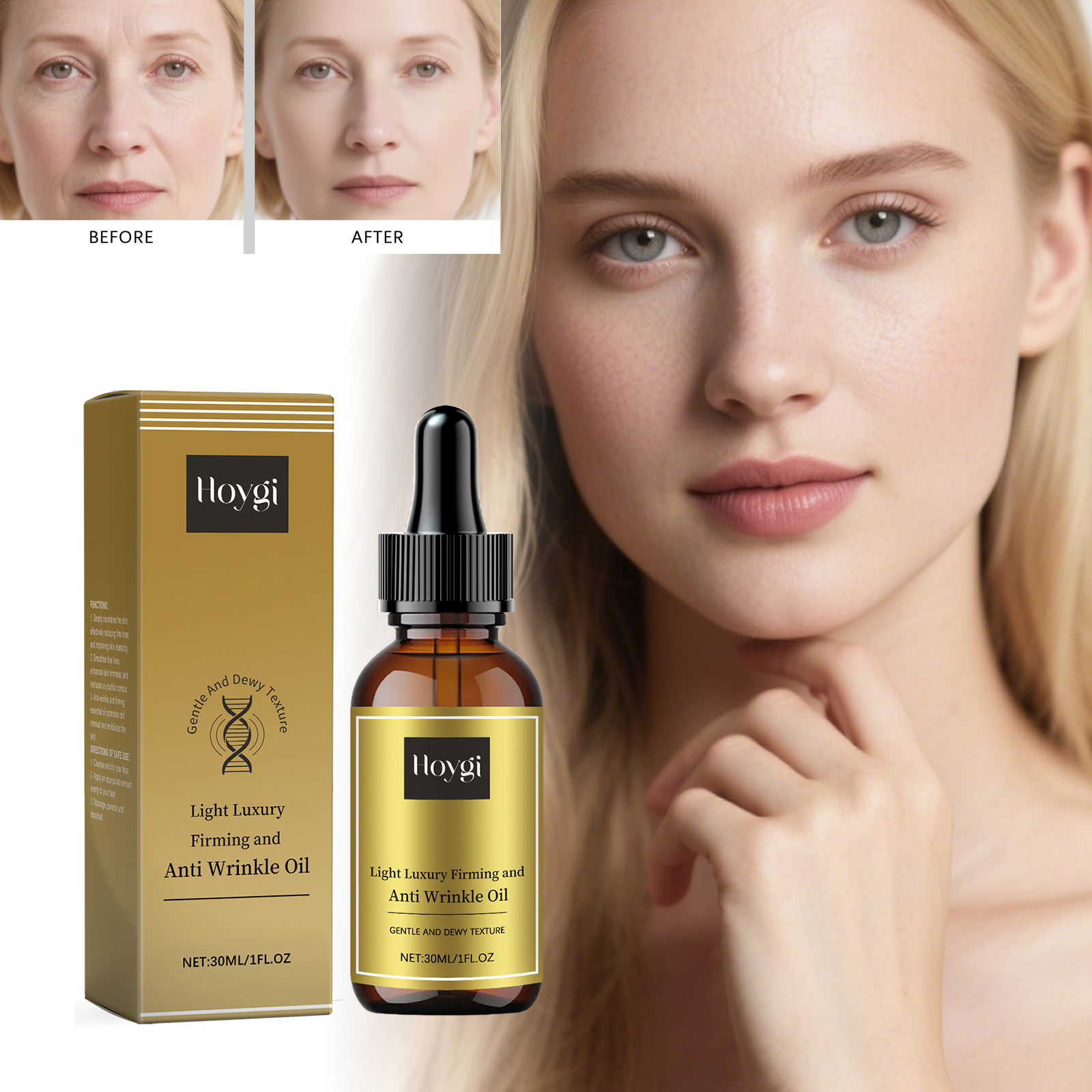Silk Press Serum - 탄력있는 페이셜 케어 오일 리프팅 주름