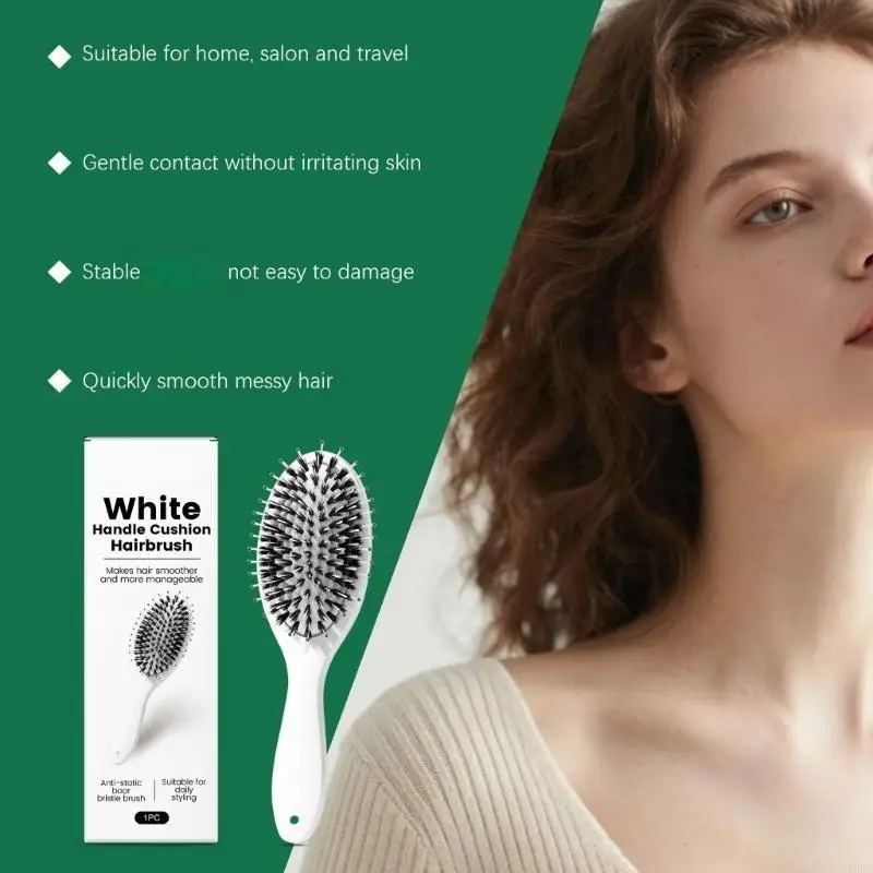 Hair Care Daily Routine - 멧돼지 강모와 나일론 브러시는 매일의 헤어
