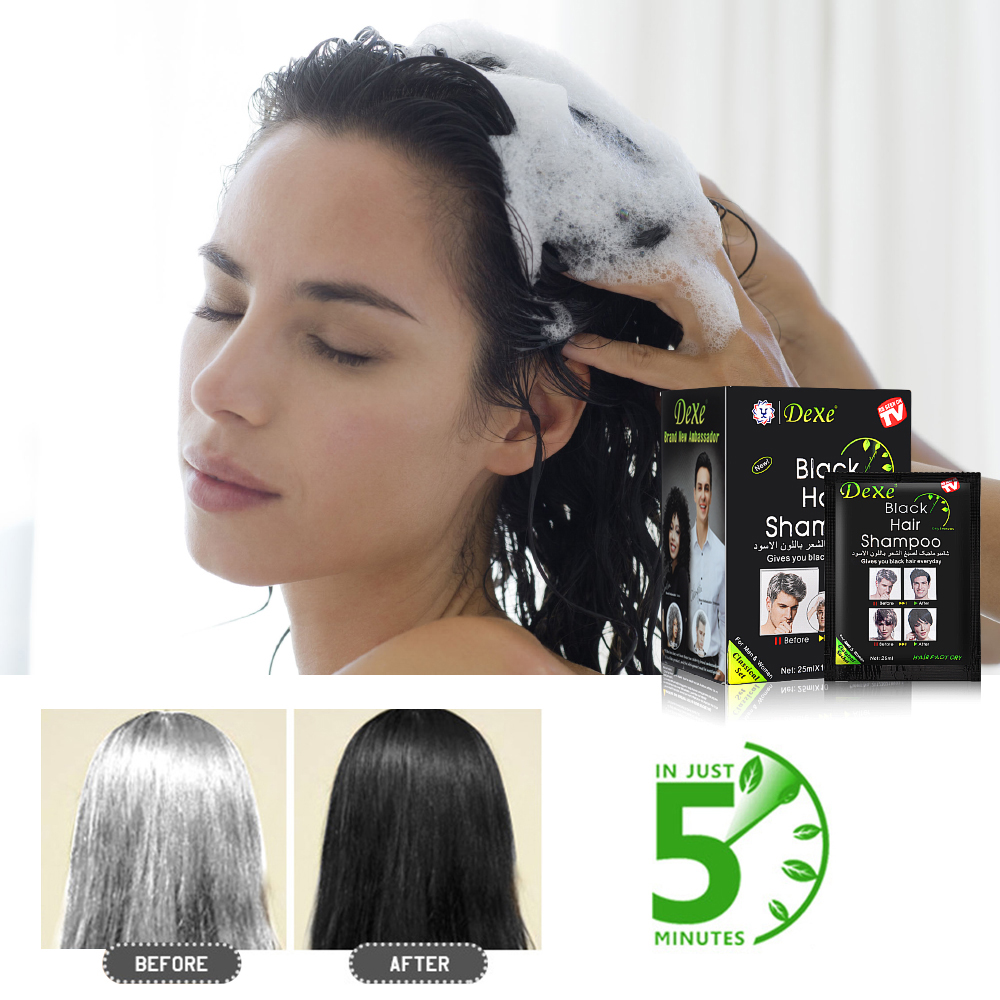 허브 천연 머리 염색 샴푸 250ML 5 분 빠른 검은 - Hair Care Organic 리뷰 및 가격
