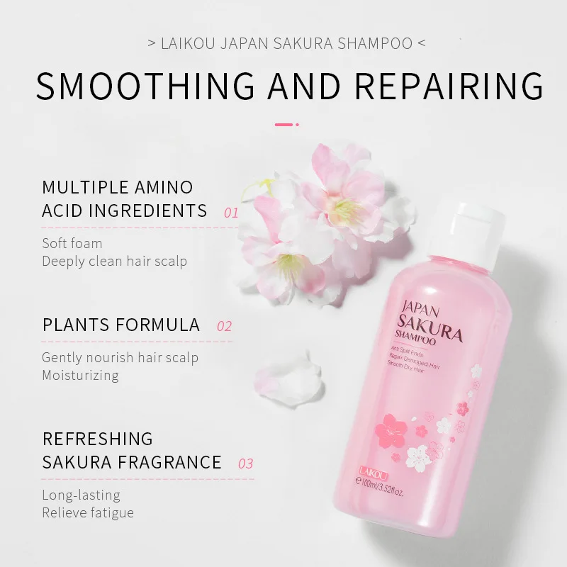 LAIKOU 일본 사쿠라 샴푸 수리 손상된 모발 모이스 - Hair Care Organic 리뷰 및 가격