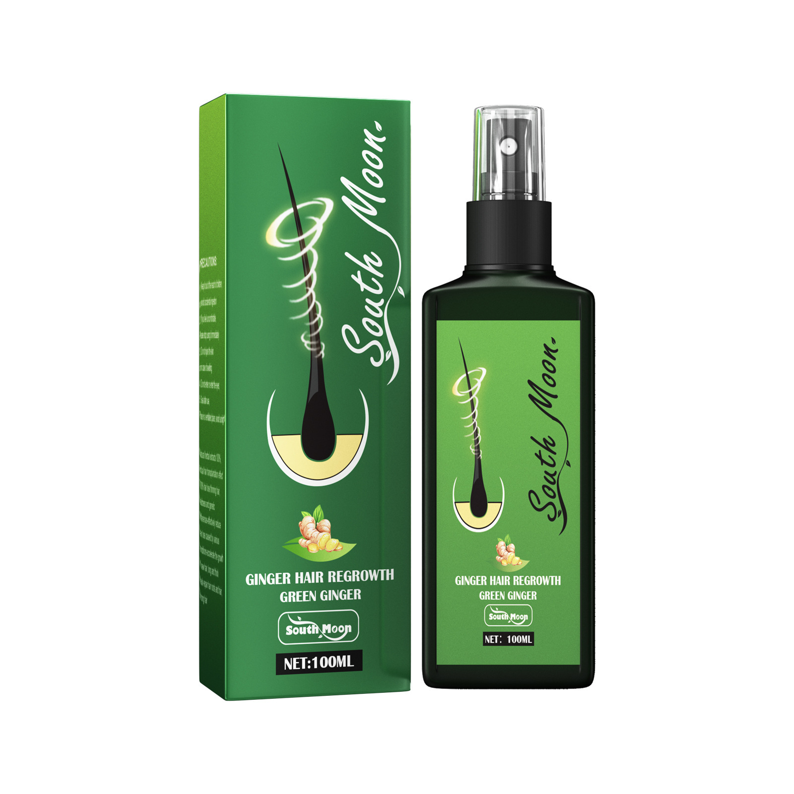 사우스 문 진저 헤어 그로우 스프레이 모근 강화 및 모 - Hair Care Herbal 리뷰 및 가격