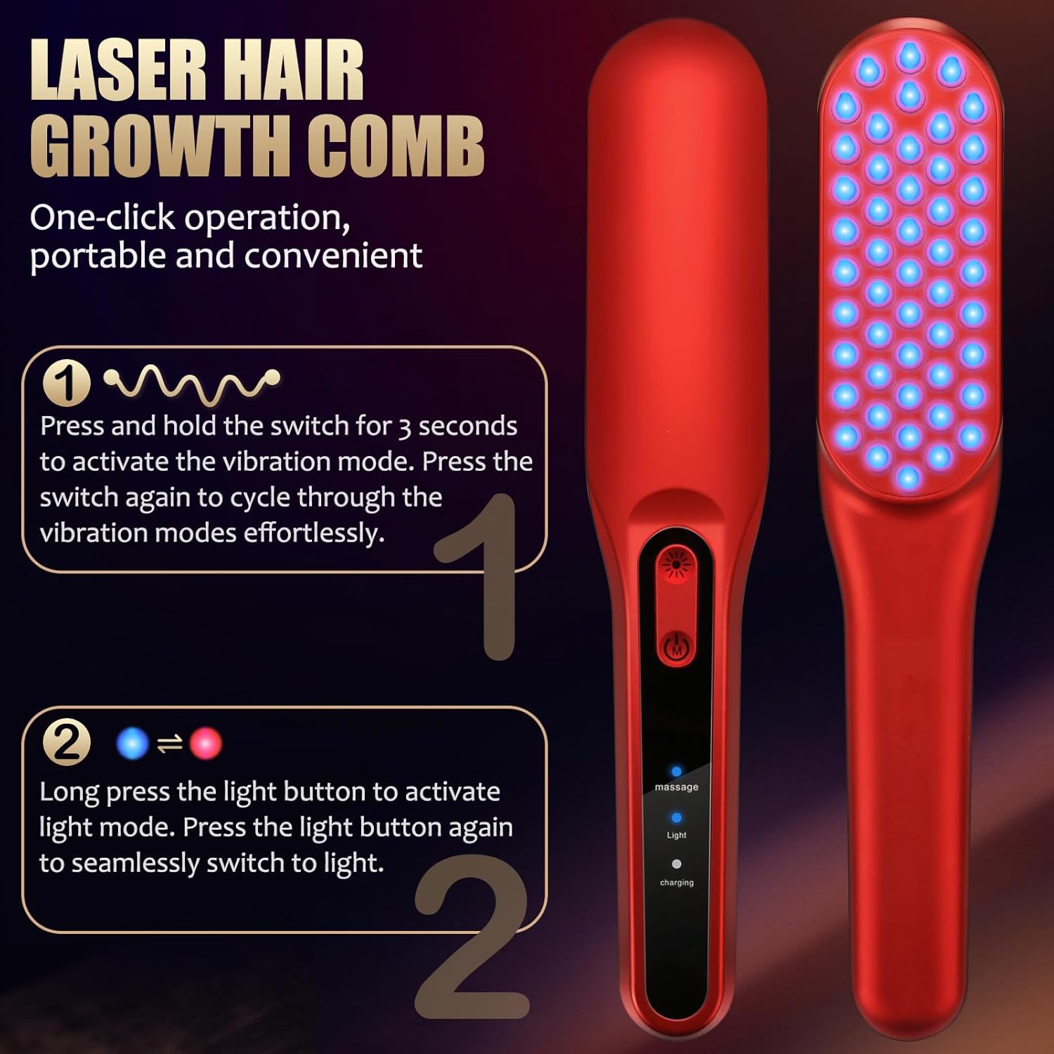 레이저 발모 빗, 남녀 모두에게 적합한 적색광 발모 치 - Hair Care Nutrition 리뷰 및 가격