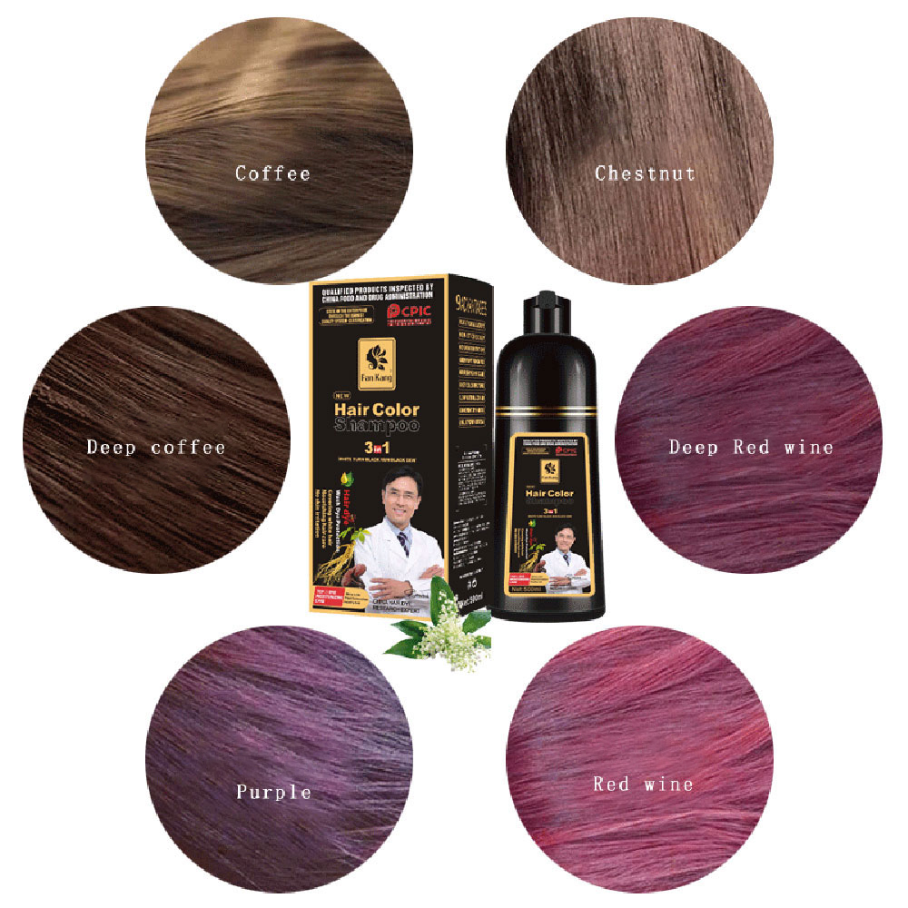 3 In 1 인스턴트 컬러링 샴푸 남성 여성을위한 천연 - Hair Care Herbal 리뷰 및 가격