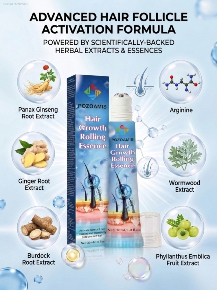 롤러볼 헤어 케어 에센스 액체, 두피와 모근에 영양 공 - Hair Care Serum 리뷰 및 가격