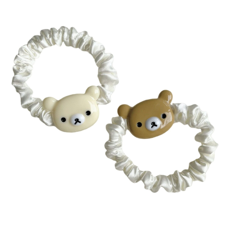귀여운 리락쿠마 만화 갈색 곰 체크무늬 미니 헤어 번  - Hair Care Ingredients 리뷰 및 가격