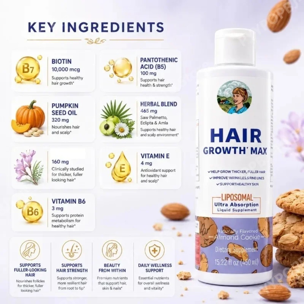 리포좀 헤어 성장액, 쏘 팔메토 & 비오틴 함유, 3주 - Hair Care Capsule 리뷰 및 가격